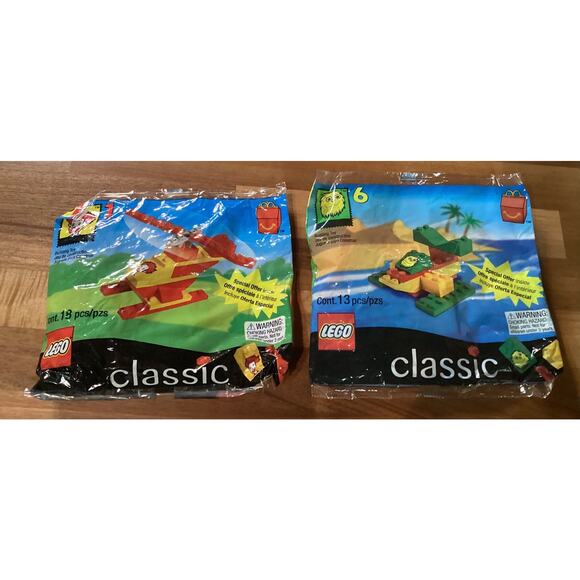 1999 McDonald's Lego Classic #1 and #6 Happy Meal Toys - Picture 2 of 4